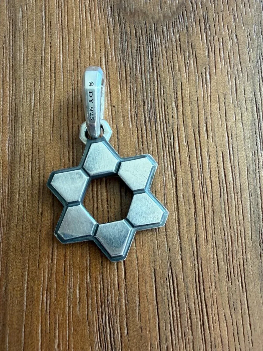 DAVID YURMAN STERLING SILVER 925 DECO STAR OF DAVID PENDANT